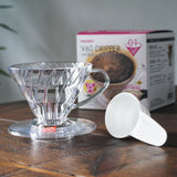 Hario V60 coffee dripper plastic size 01 (Clear)